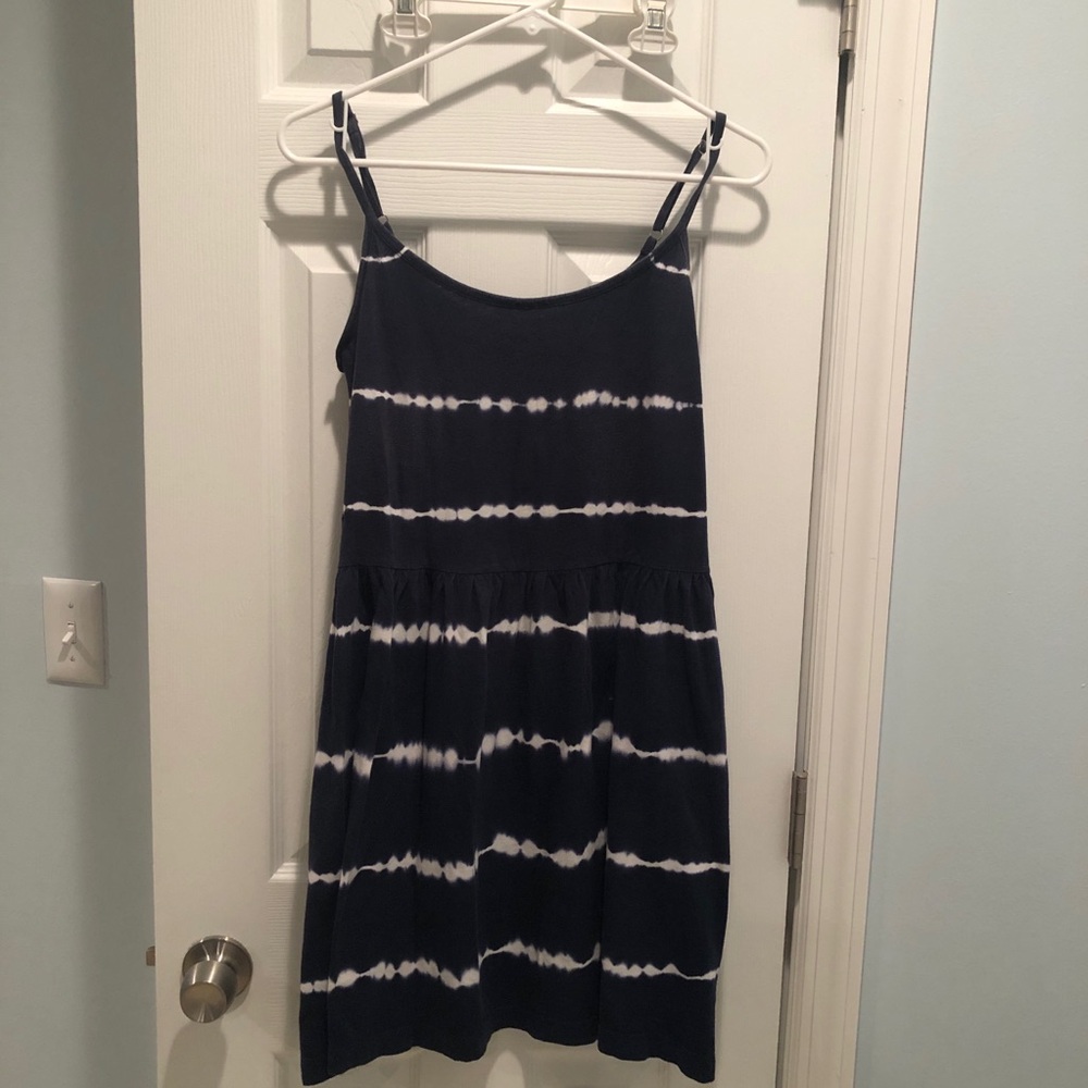 GAP Navy and White Tie-Dye Dress pockets XS